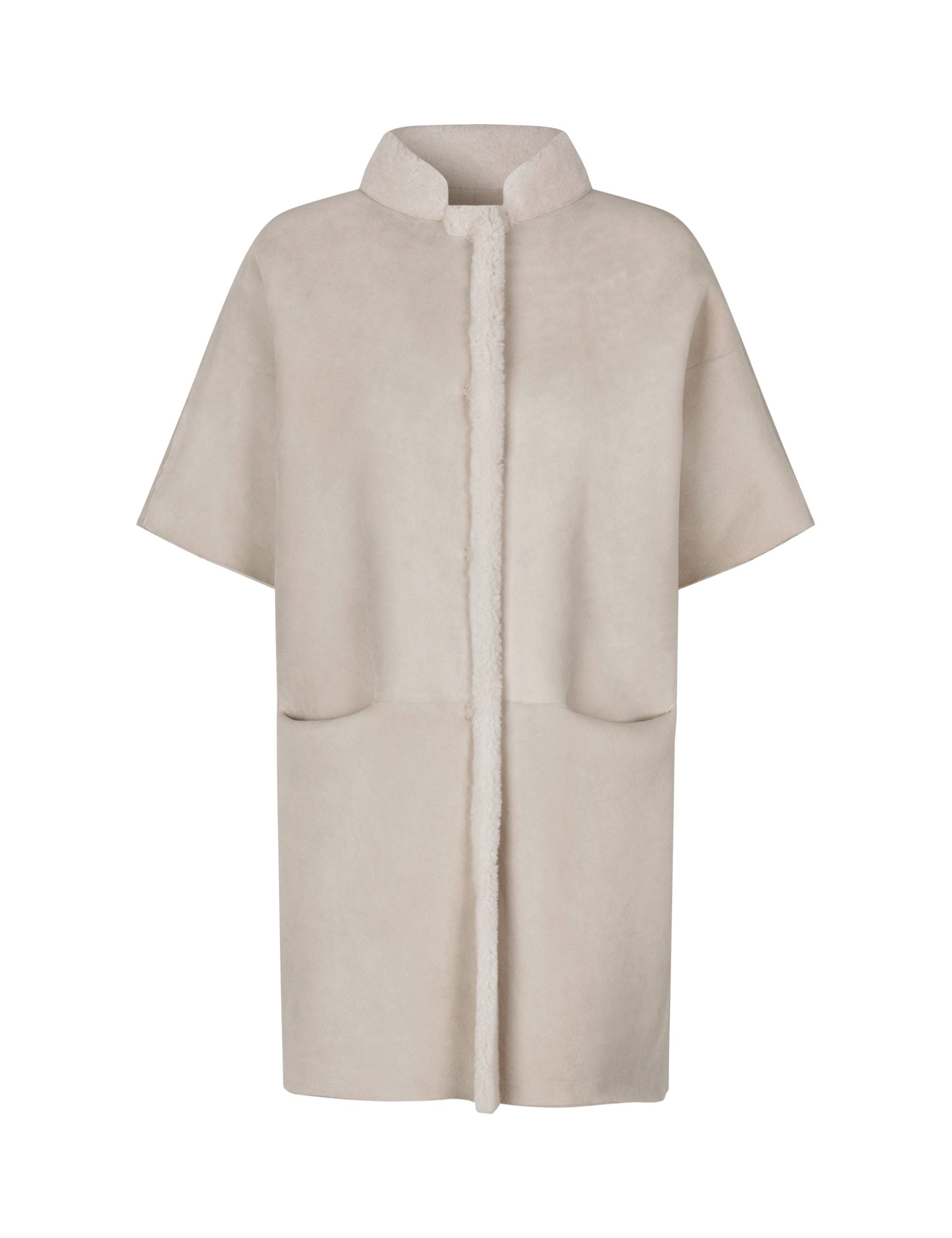 MALOU SHORT - Powder Curly Suede