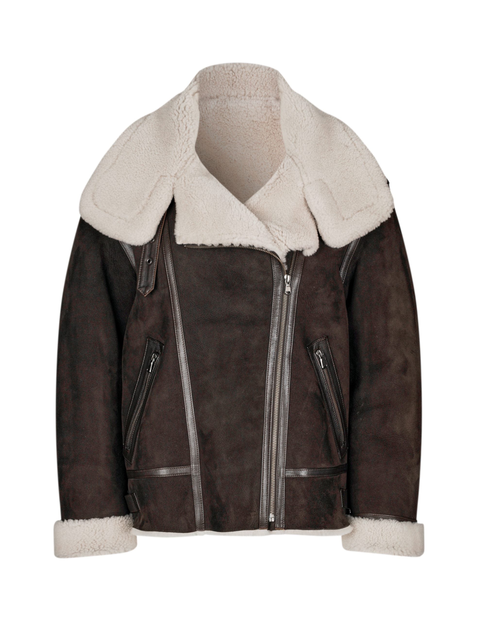 NADIA BOMBER - Dark Brown/Beige