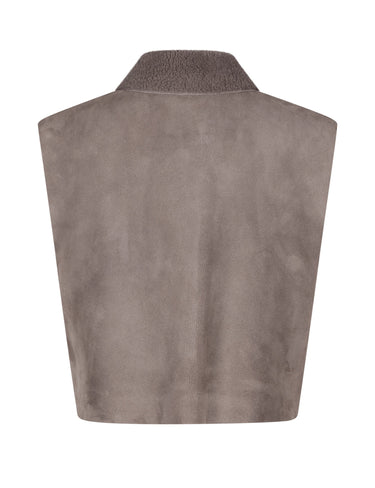 RAIN - Grey Curly Suede
