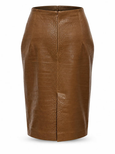 LOVE SKIRT - ZB-51 Cognac Croco