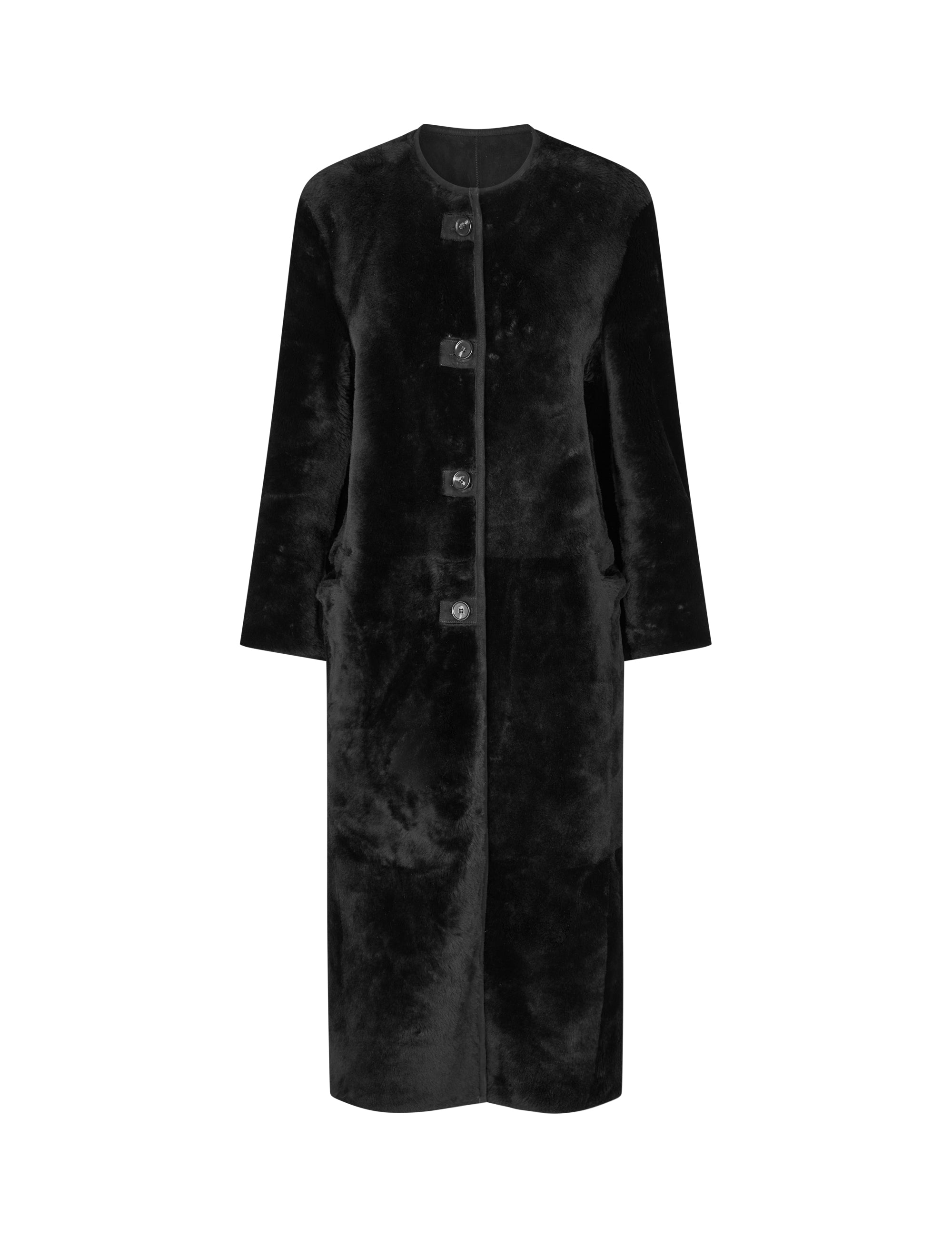 JOHANNE - Black Straight Suede