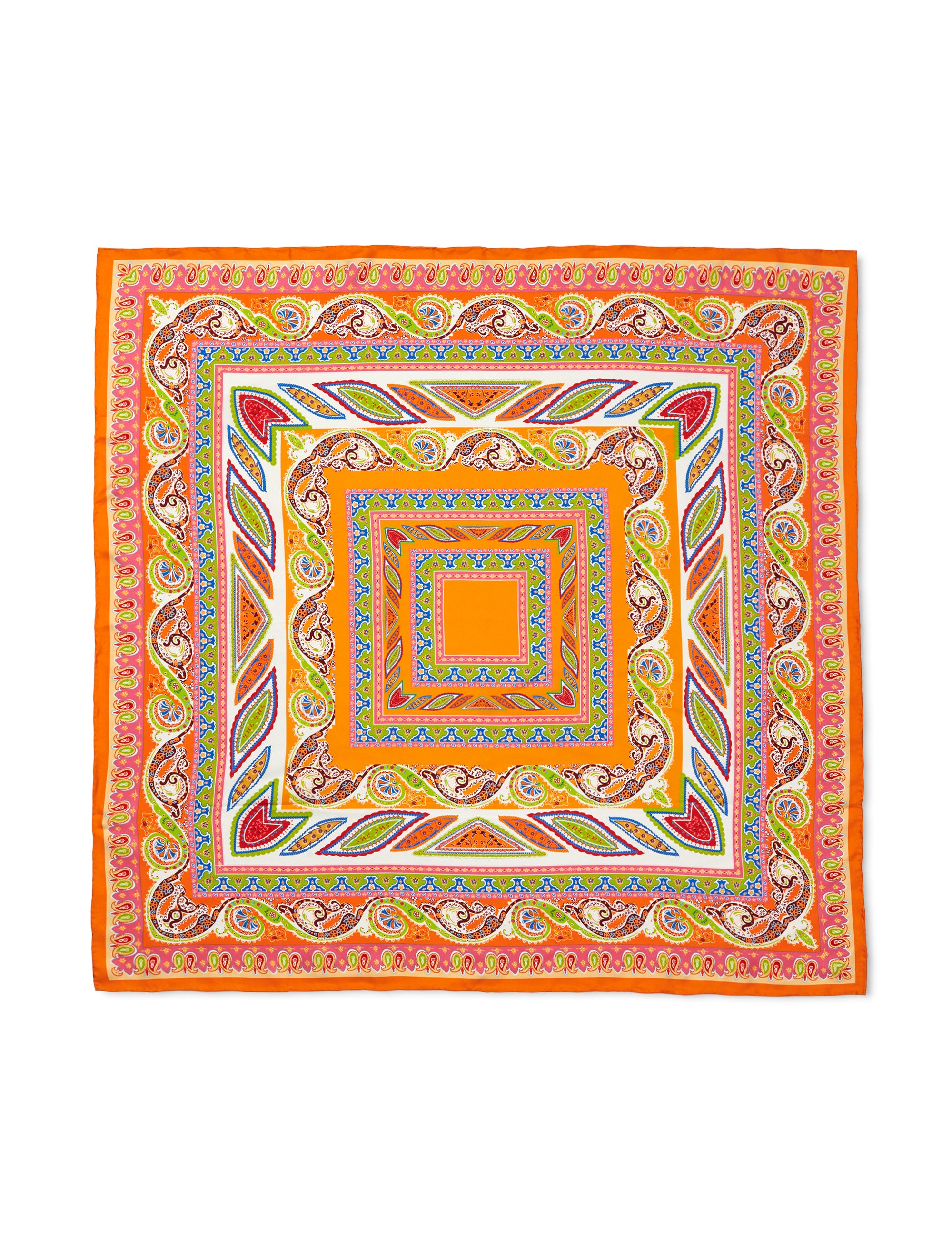 SILK SCARF - Crazy Orange