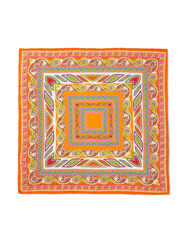 SILK SCARF - Crazy Orange