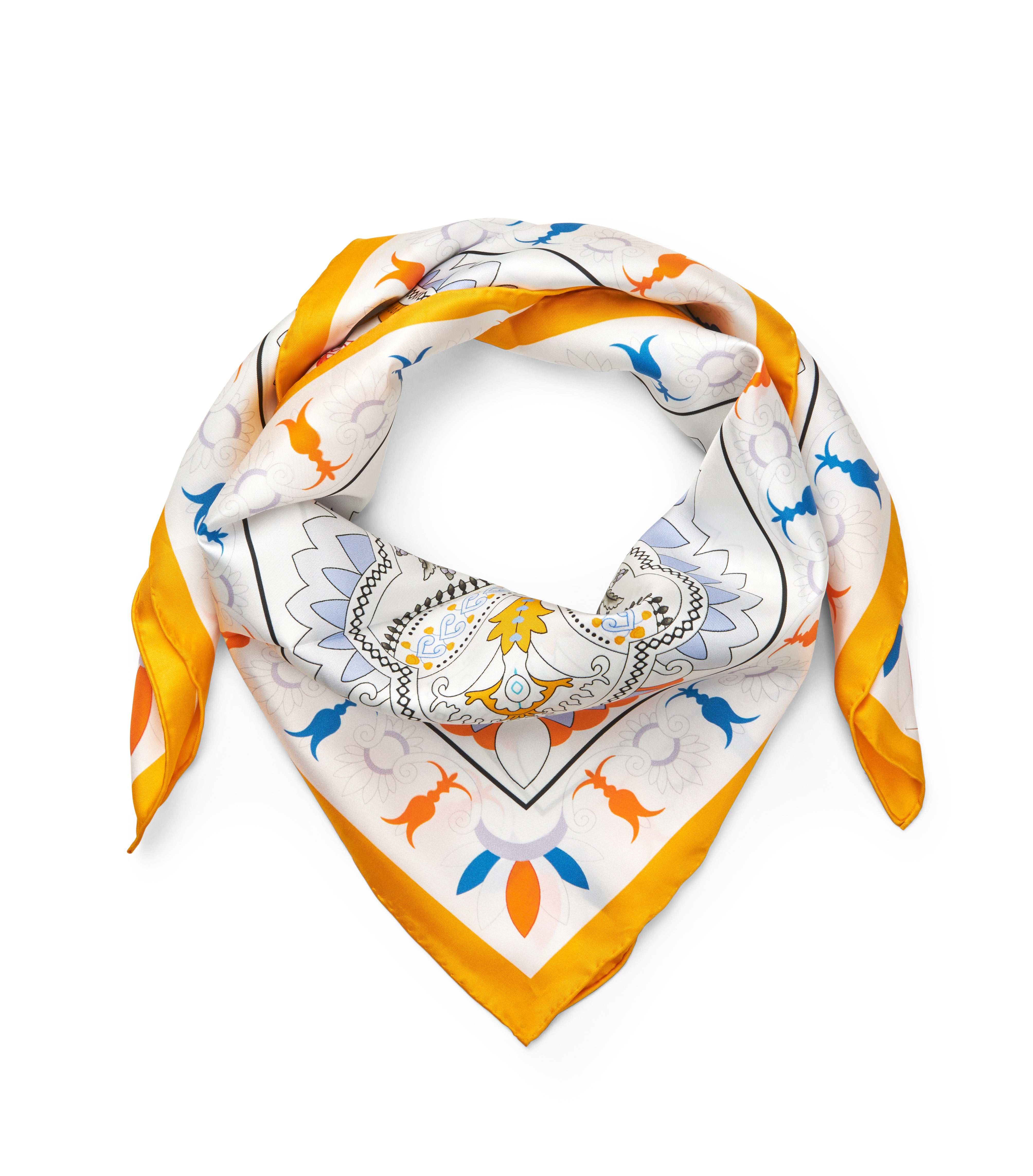 SILK SCARF - Golden Trace