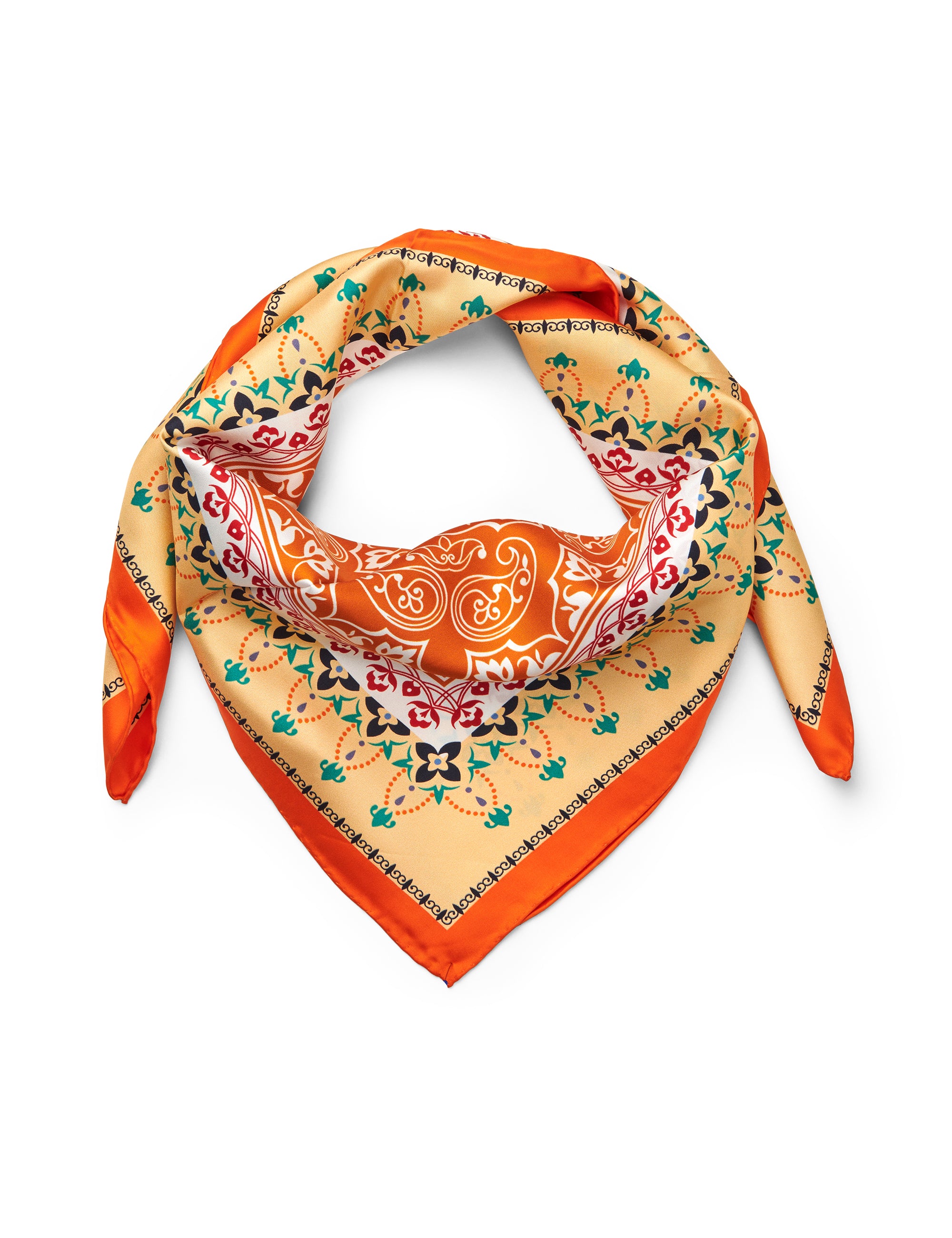 SILK SCARF - Saffron Glow