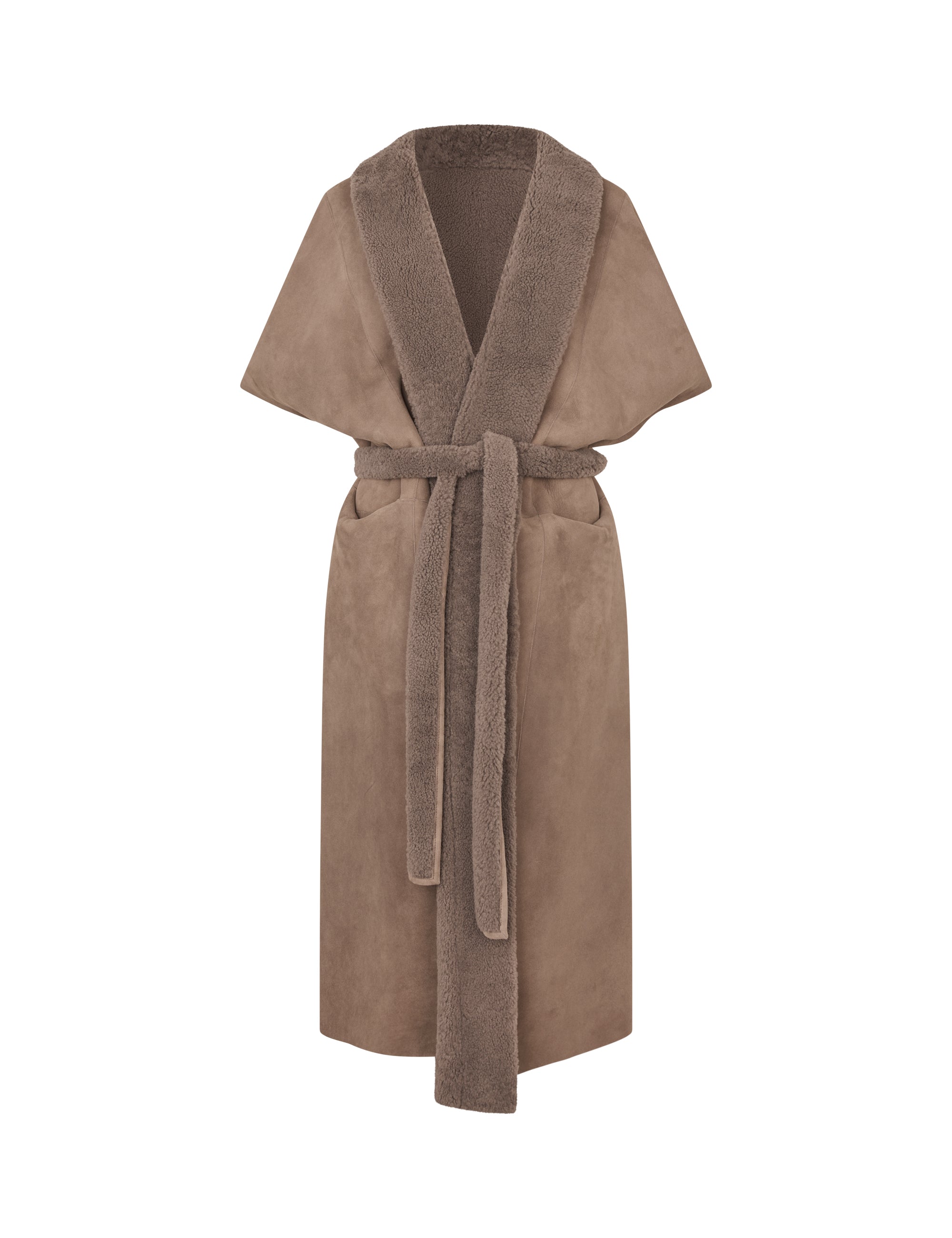 WINNIE New grey curley suede Long / Belt